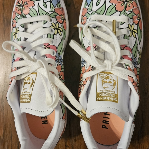 Addidas Stan Smith PrimeGreen Floral, Size 7 - Picture 7 of 7